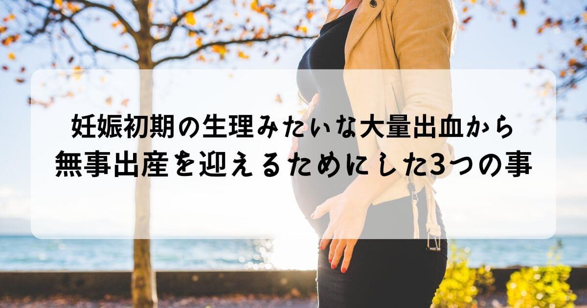 妊娠初期の生理みたいな大量出血から-無事出産を迎えるためにした3つの事