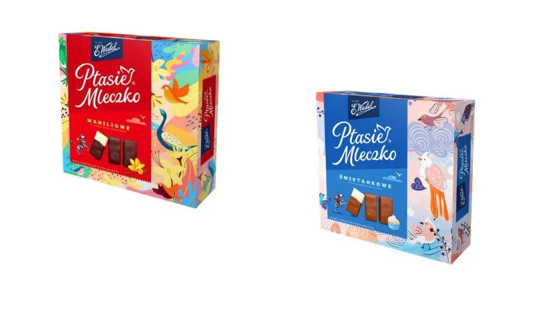 ポーランドの定番お菓子 ptasie mleczko（プタシェムレチコ）のパッケージ写真