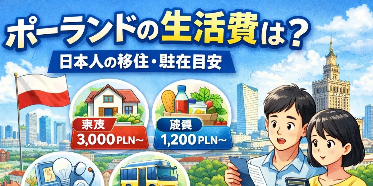 ポーランドの生活費はいくら？単身・家族比較