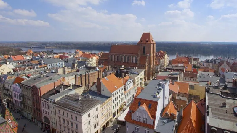 ポーランドの世界遺産都市トルンの旧市街。中世の街並みが残る歴史地区