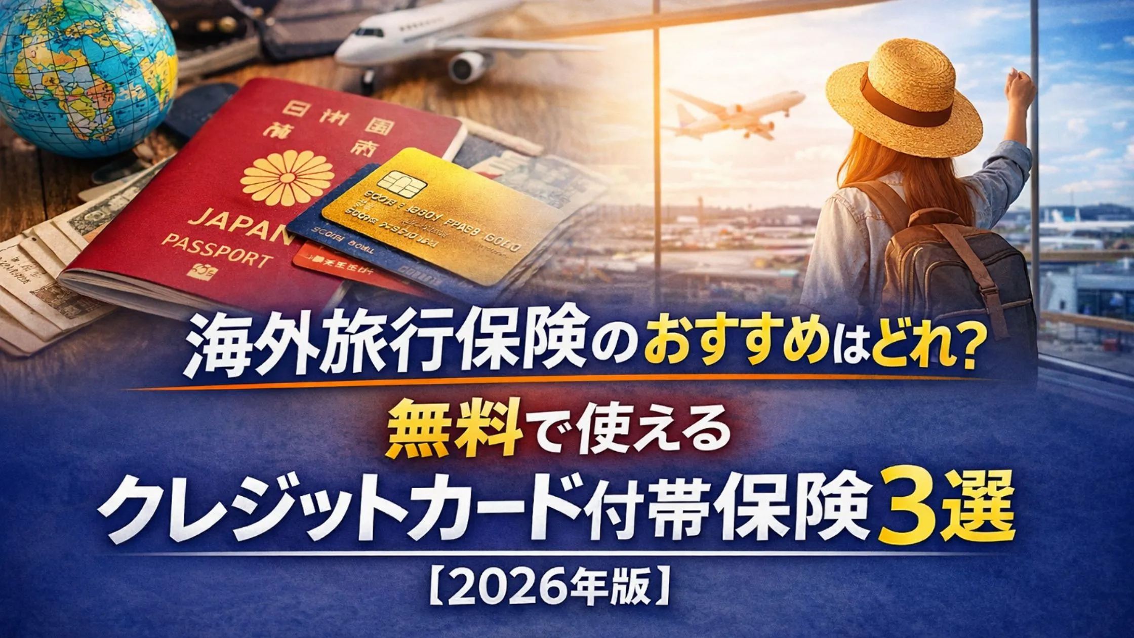 海外旅行保険のおすすめは？無料で使えるクレジットカード付帯保険を徹底比較