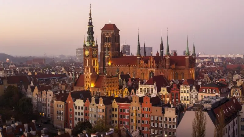 グダニスクの聖マリア教会と旧市街