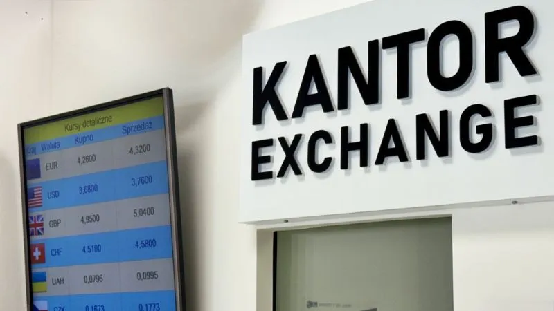 ポーランドの両替所Kantor