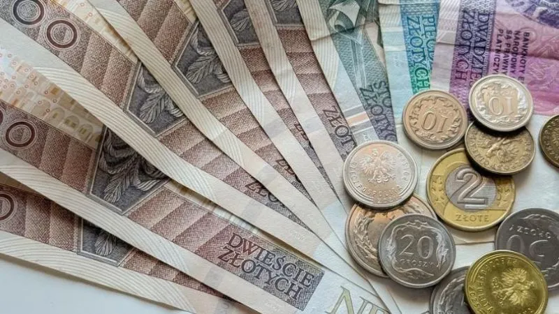 ポーランドの通貨ズウォティ紙幣と硬貨