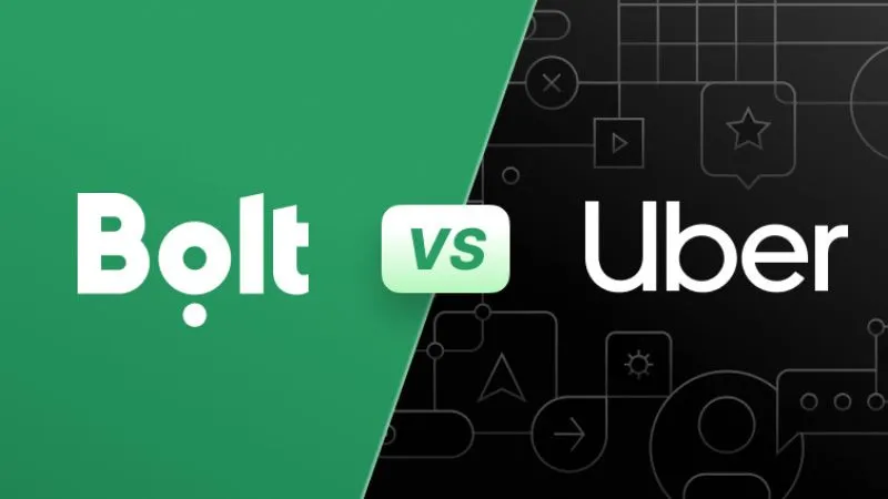 BoltとUberの配車アプリ比較イメージ