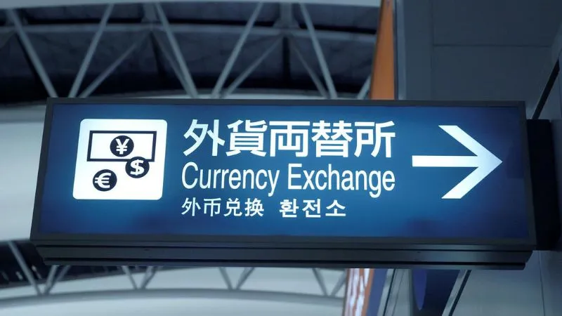 空港の外貨両替所